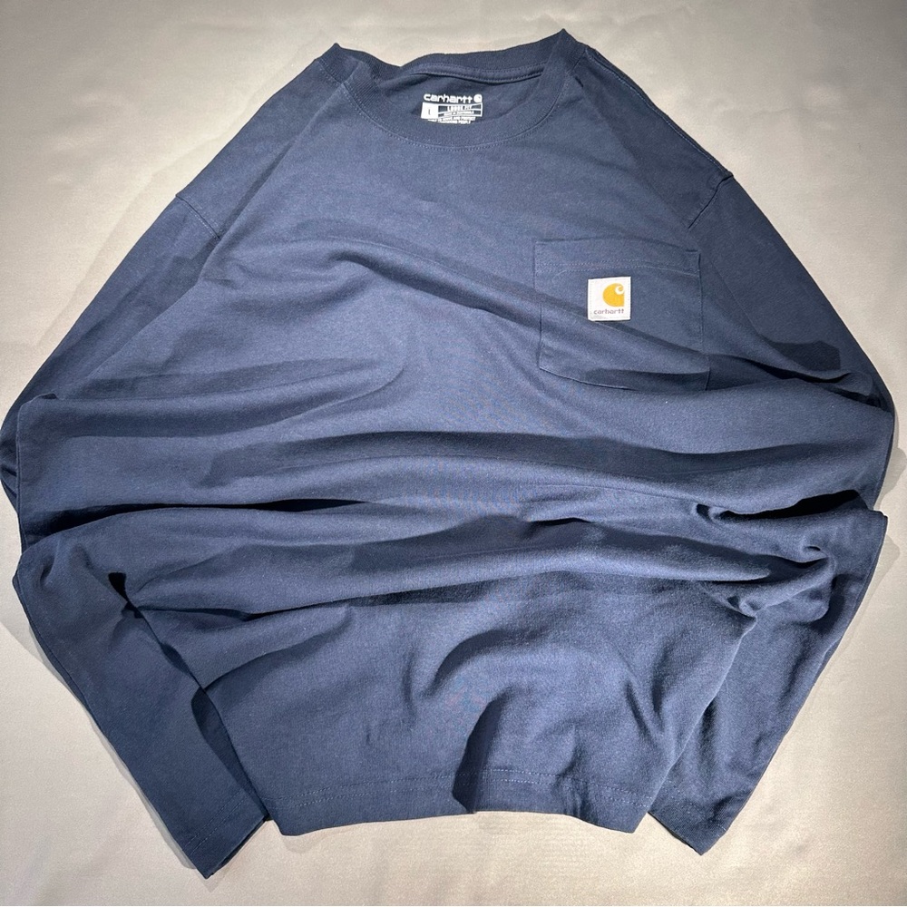 Carhartt Men's Long Sleeve Tee - Navy Blue